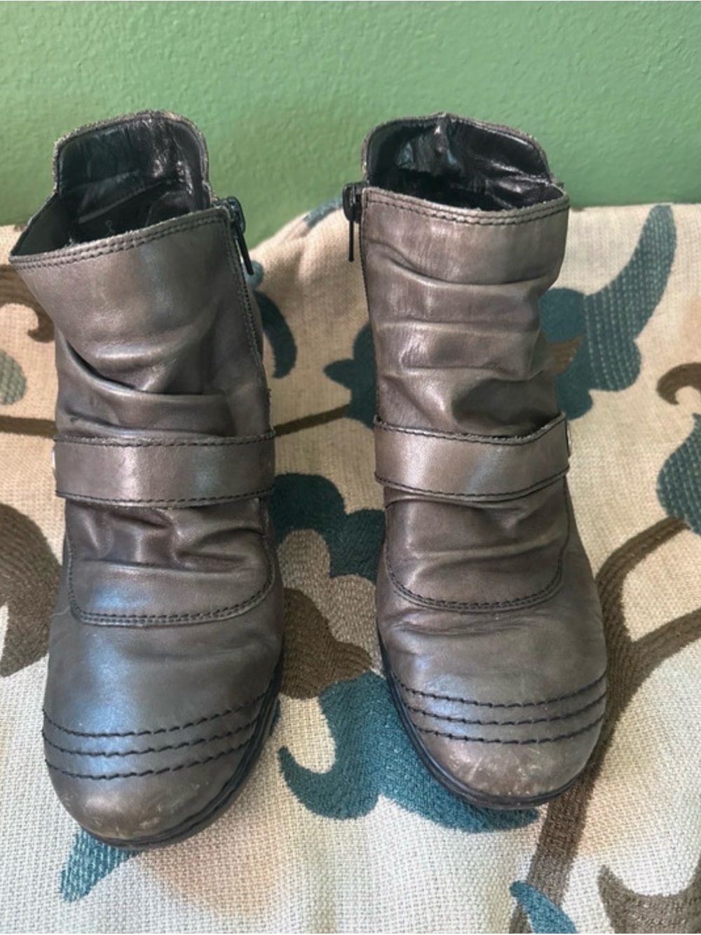 Women's Reiker Olive Green Ankle Boots